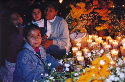 Gravesite in Tzintzuntzan, Mexico