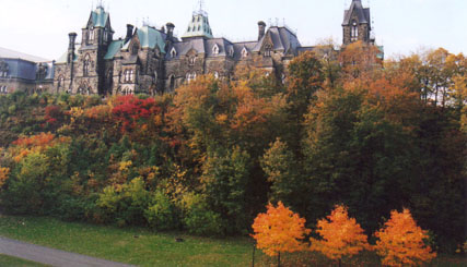 Parliament buildings in Ottawa, Ontario