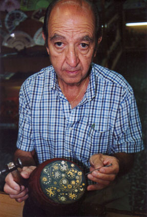 A craftsman in Toledo, Spain