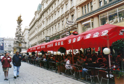 Outdoor cafe in Vienna, Austria